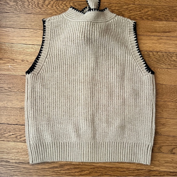 ANTHROPOLOGIE beige and Black Sweater Vest - Picture 5 of 5